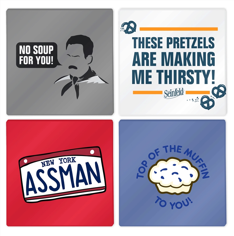Seinfeld Seinfeld S/4 Glass Coasters/Product Detail/Drinkware