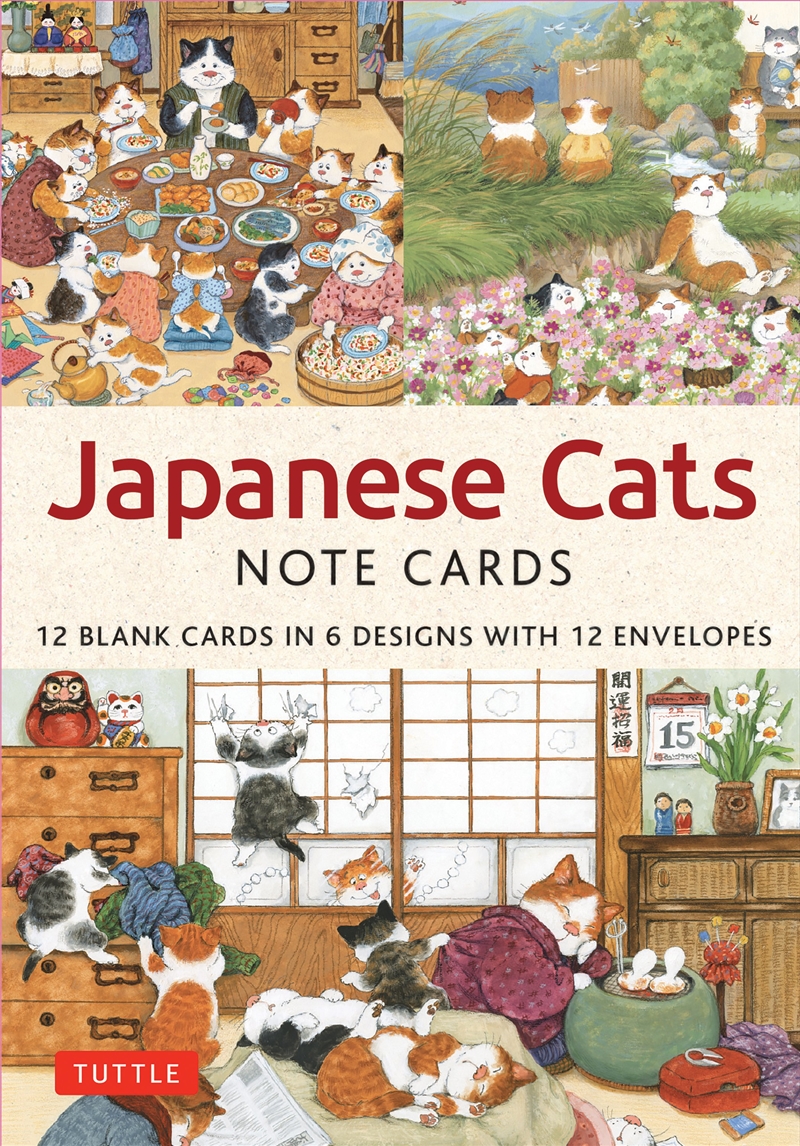 Japanese Cats - 12 Blank Note Cards/Product Detail/Stationery