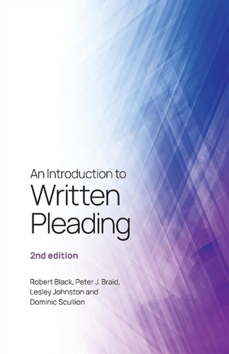 An Introduction To Written Pleading/Product Detail/Law