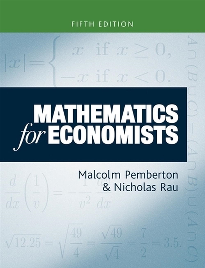 Mathematics for economists/Product Detail/Maths