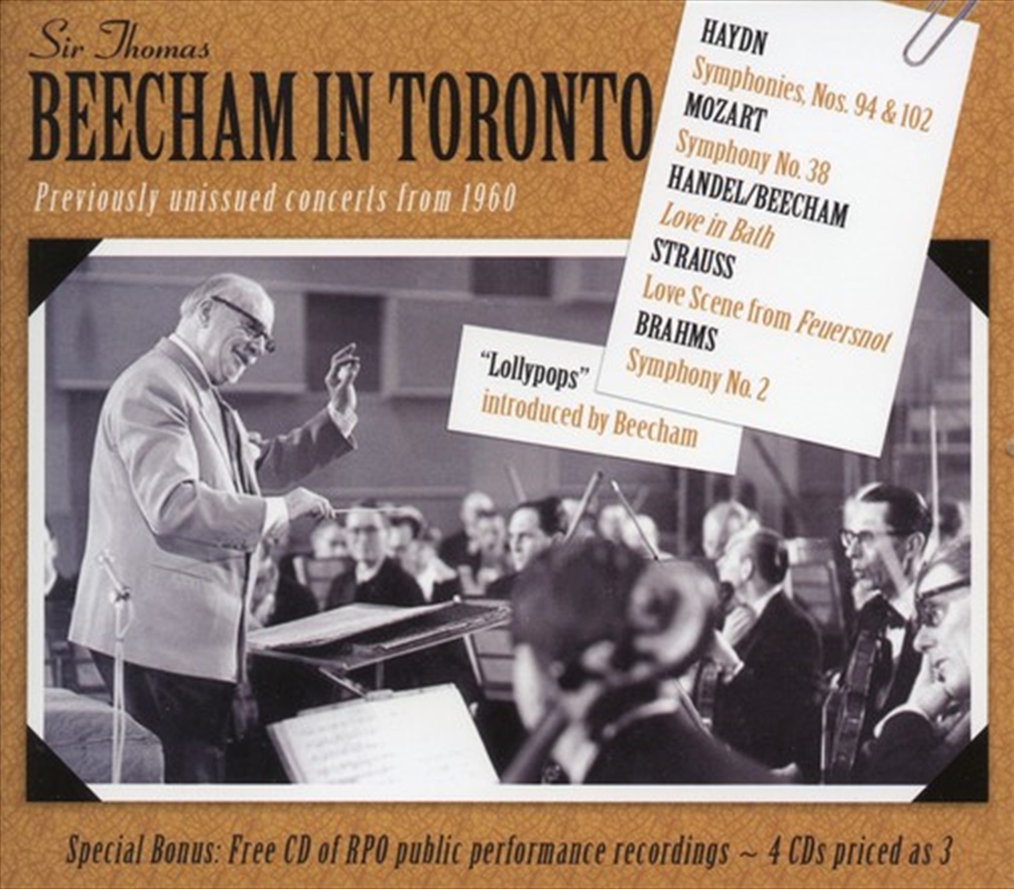 Beecham In Toronto/Product Detail/Classical