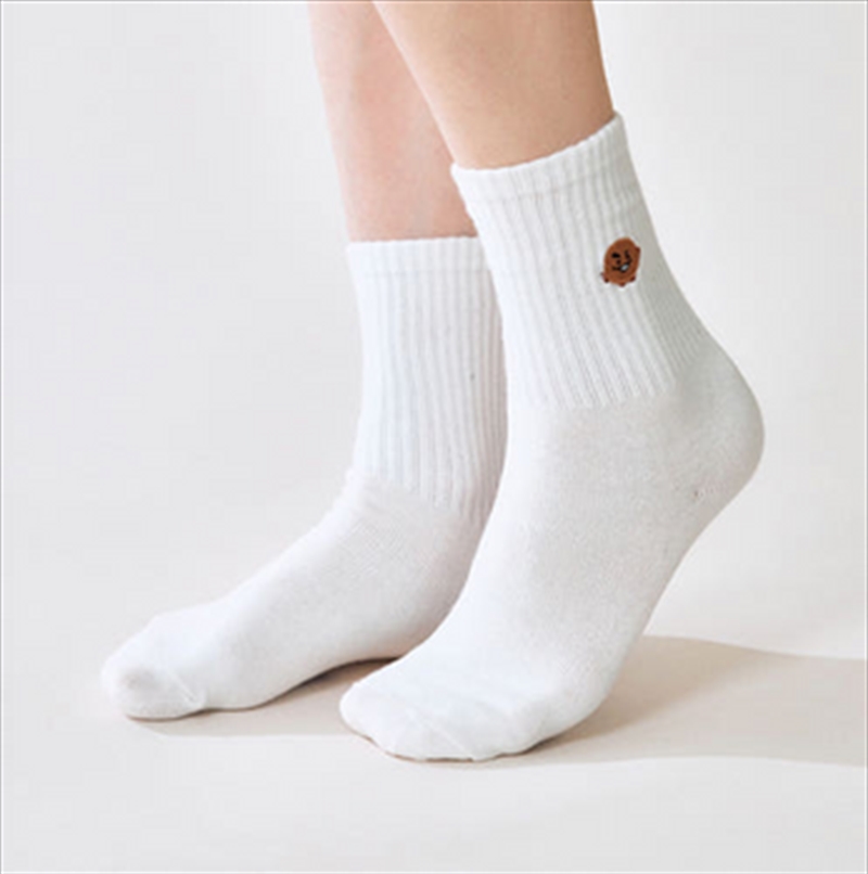 Bt21 - Basic Rib Embroidery Socks Shooky/Product Detail/KPOP Merch