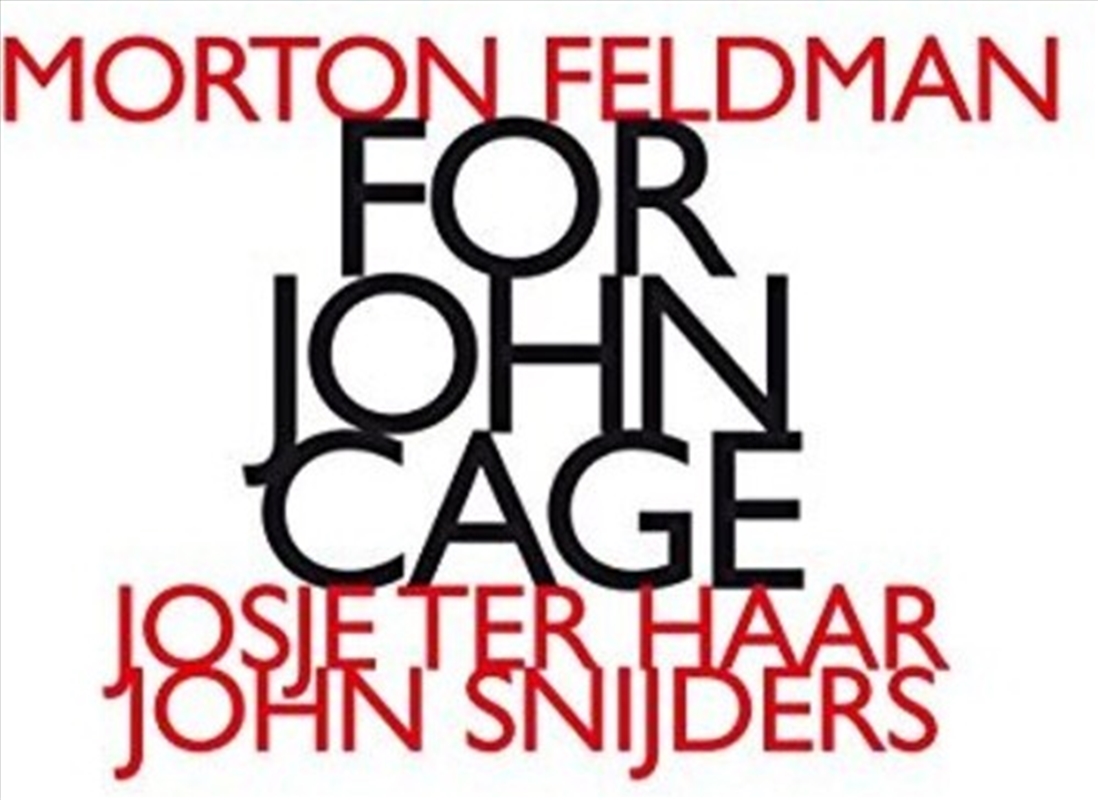 Morton Feldman: For John Cage/Product Detail/Classical