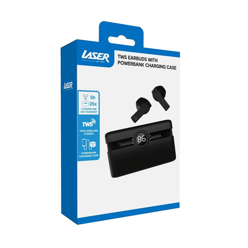 Laser TWS Earbuds with Powerbank Charging Case Black/Product Detail/Power Adaptors