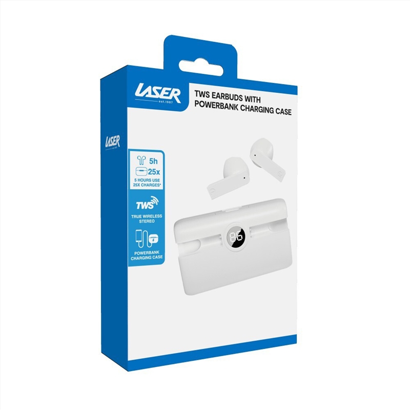 Laser TWS Earbuds with Powerbank Charging Case White/Product Detail/Power Adaptors