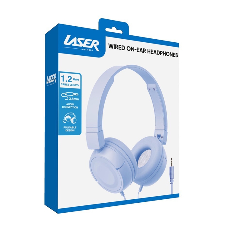 Laser Wired On-Ear Headphones Blue/Product Detail/Headphones