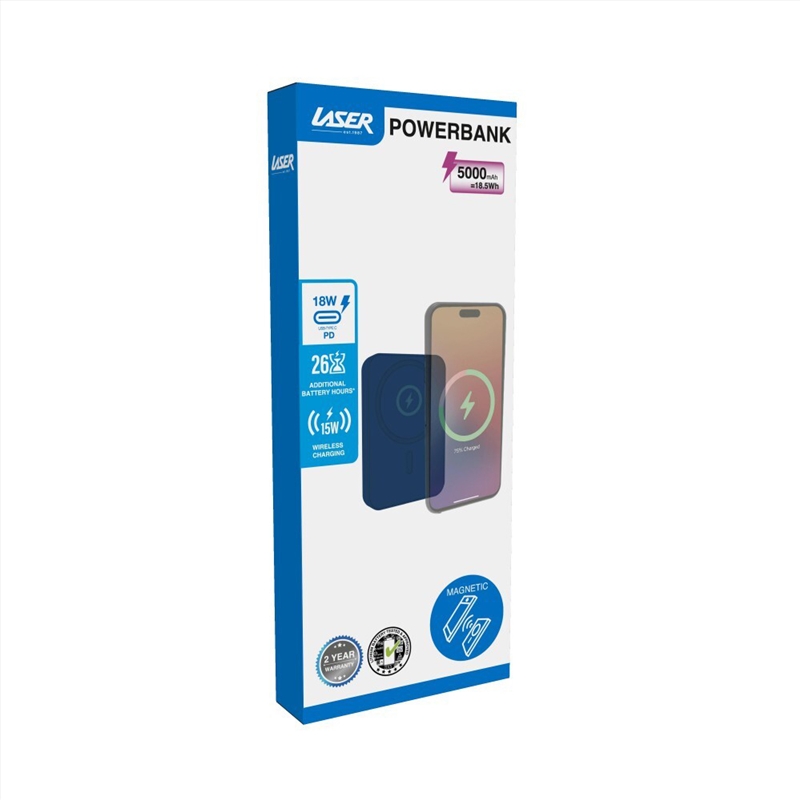 Laser 5000mAh Magnetic Wireless Power Bank Navy/Product Detail/Power Adaptors