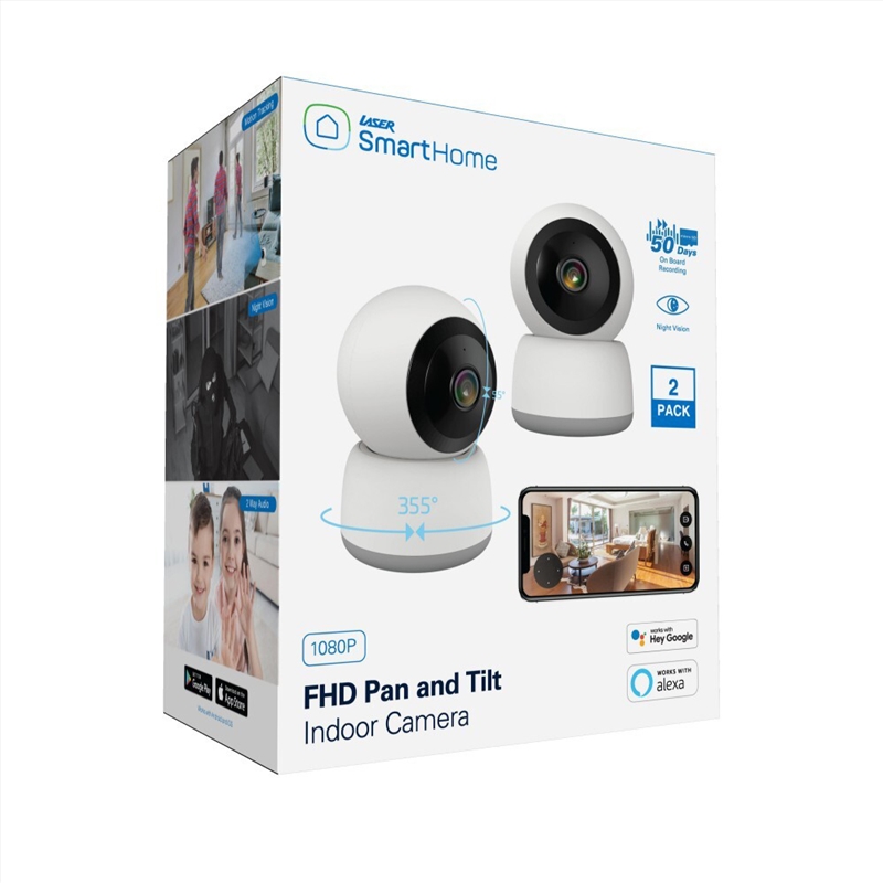 Laser Smart Home FHD Pan and Tilt 360 Camera 2PK/Product Detail/Cameras