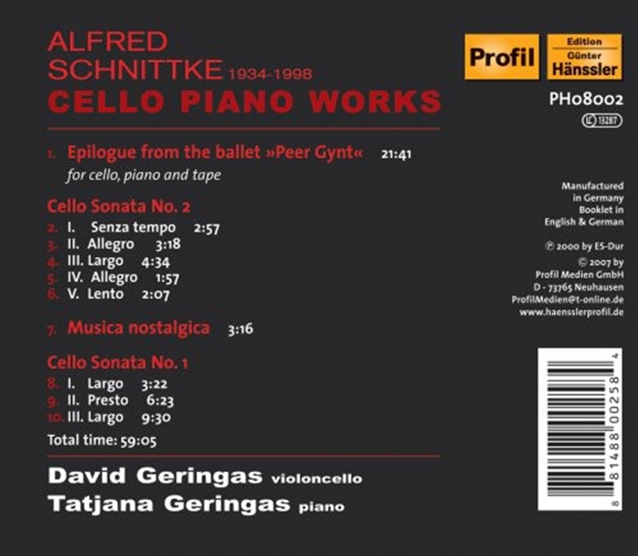 Epiloge From The Ballet / Cello Sonata/Product Detail/Classical
