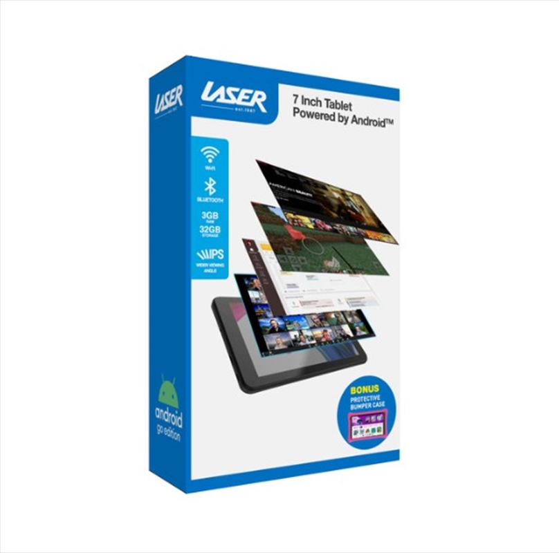 Laser 7inch 3 32 Android 13 GO tablet with Pink Silicon case/Product Detail/Electronics