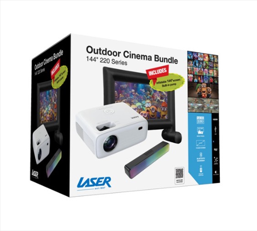 Laser Outdoor Cinema FHD Projector, 144 inch Screen and Soundbar Bundle/Product Detail/Electronics
