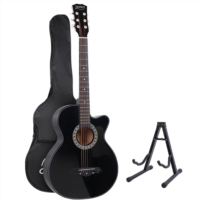 Alpha 38-inch Wood Acoustic Guitar Capo - Black/Product Detail/String Instruments