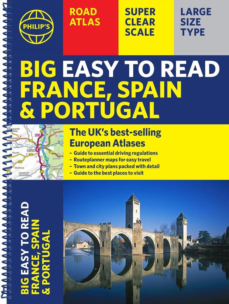 Philip's Big Easy to Read France, Spain & Portugal Road Atlas/Product Detail/Geography