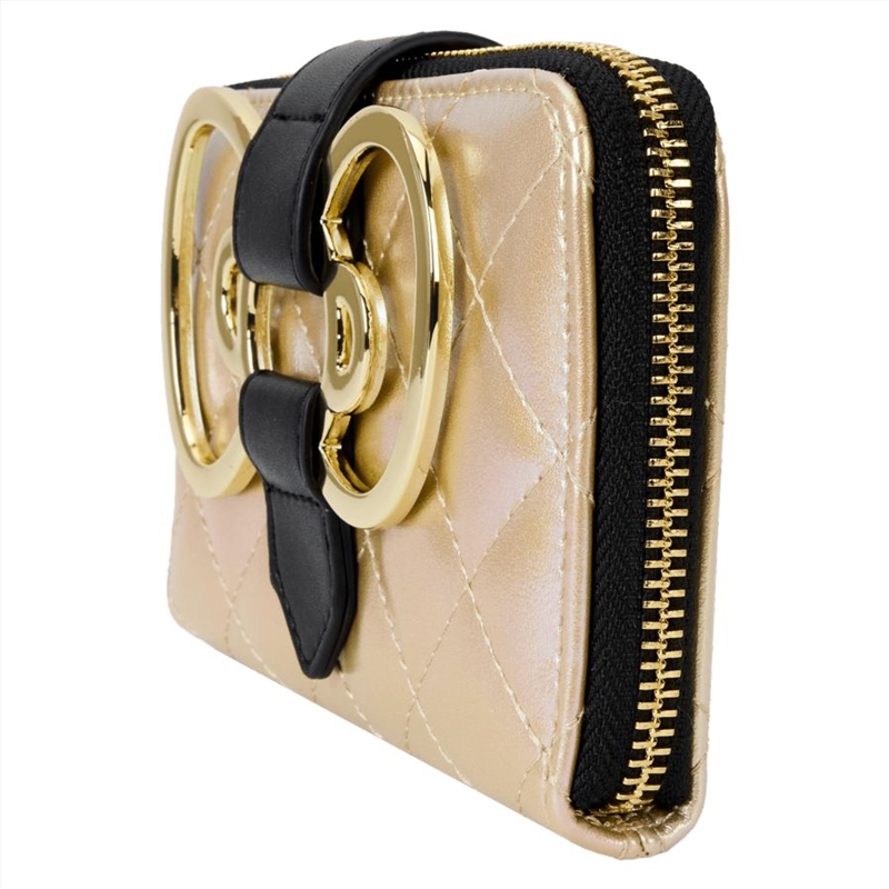 Loungefly Sanrio - 50th Anniversary Metallic Gold Zip Around Wallet/Product Detail/Wallets