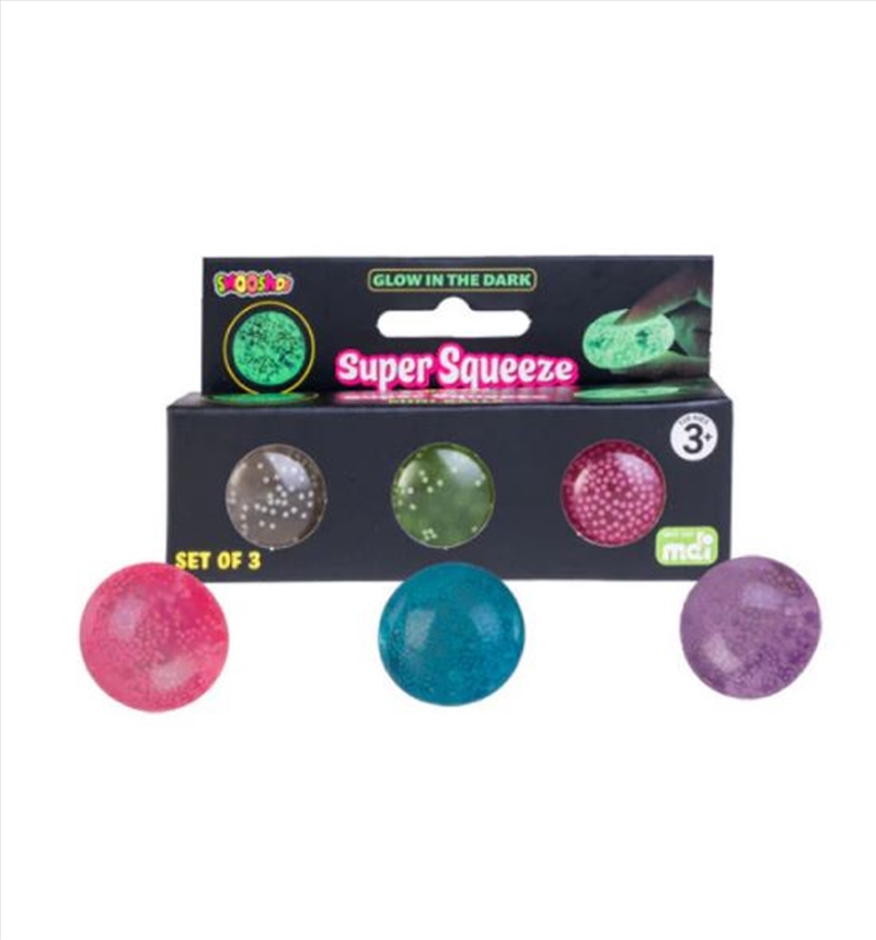 Smoosho's Super Squeeze Glow in the Dark Mini Balls Set of 3/Product Detail/Toys