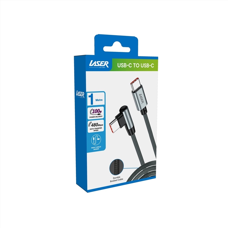 Laser 1m High Speed Right Angle charging cable 100W/Product Detail/Cables