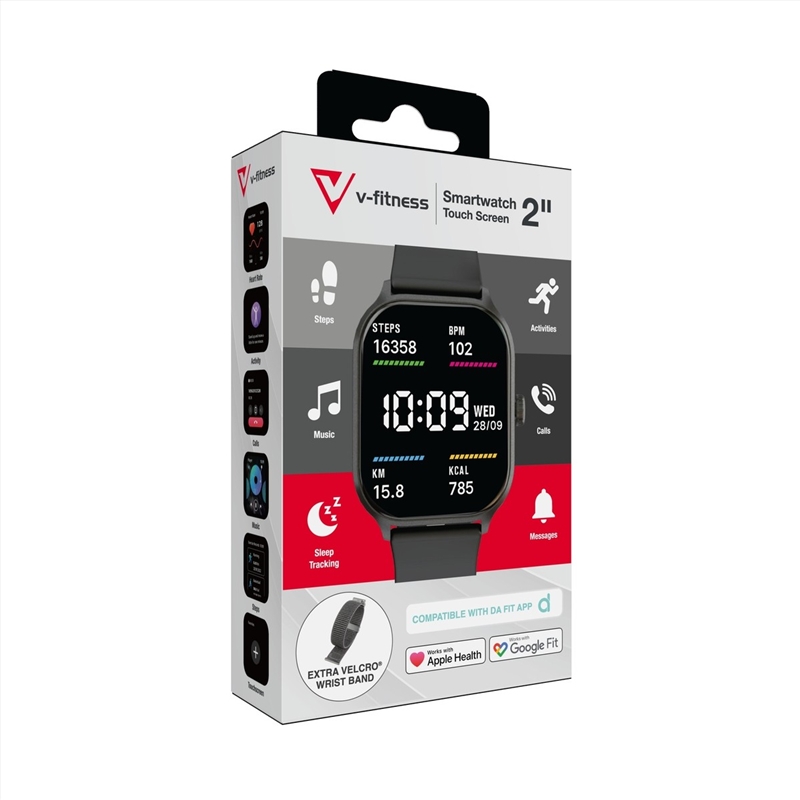 V Fitness Smart Watch 2.0” Touch Screen Black/Product Detail/Watches