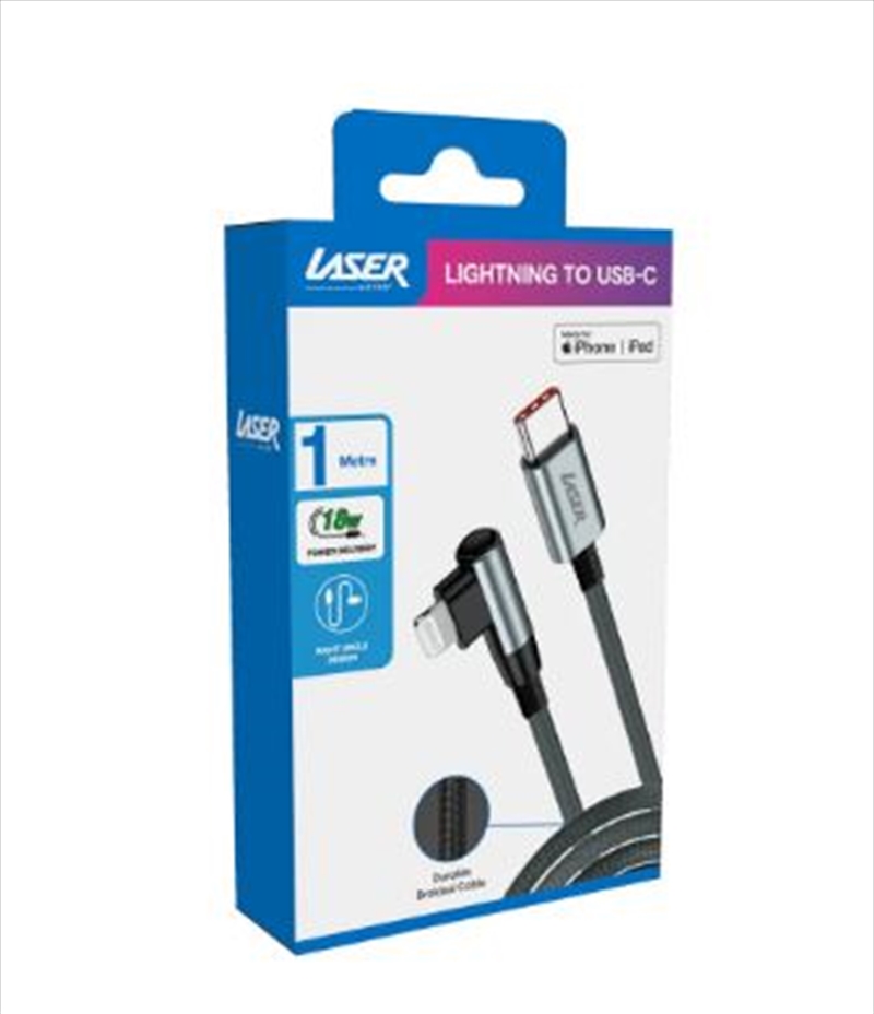 Laser 1m USB C to Lightning Right Angle charging cable/Product Detail/Cables