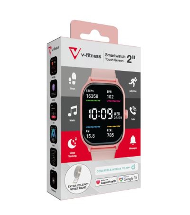 V Fitness Smart Watch 2.0” Touch Screen Pink/Product Detail/Watches