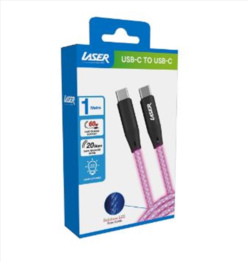 Laser 1m LED USB C to USB C charging cable Rainbow/Product Detail/Cables