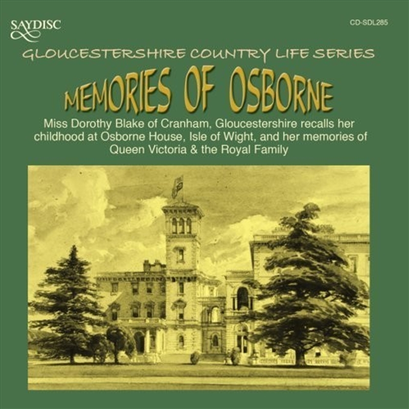 Memories Of Osborne/Product Detail/Specialist