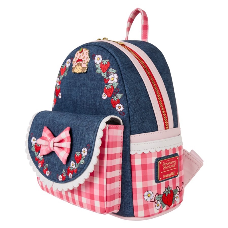 Loungefly Strawberry Shortcake - Faux Denim Mini Backpack/Product Detail/Bags
