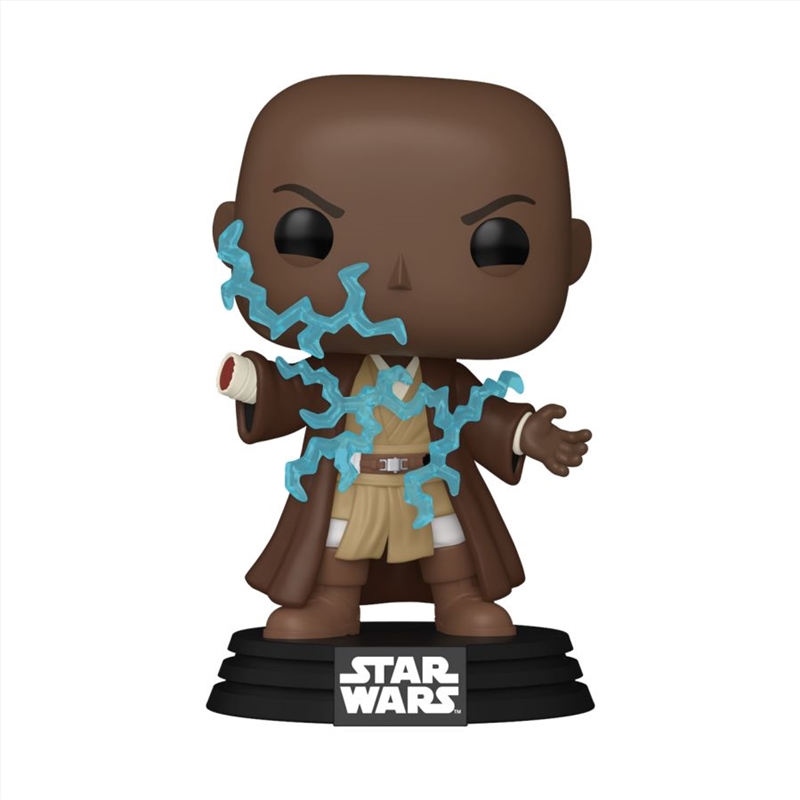 Star Wars: Revenge of the Sith - Mace Windu Electricity US Exclusive Glow Pop! Vinyl [RS]/Product Detail/Standard Pop Vinyl