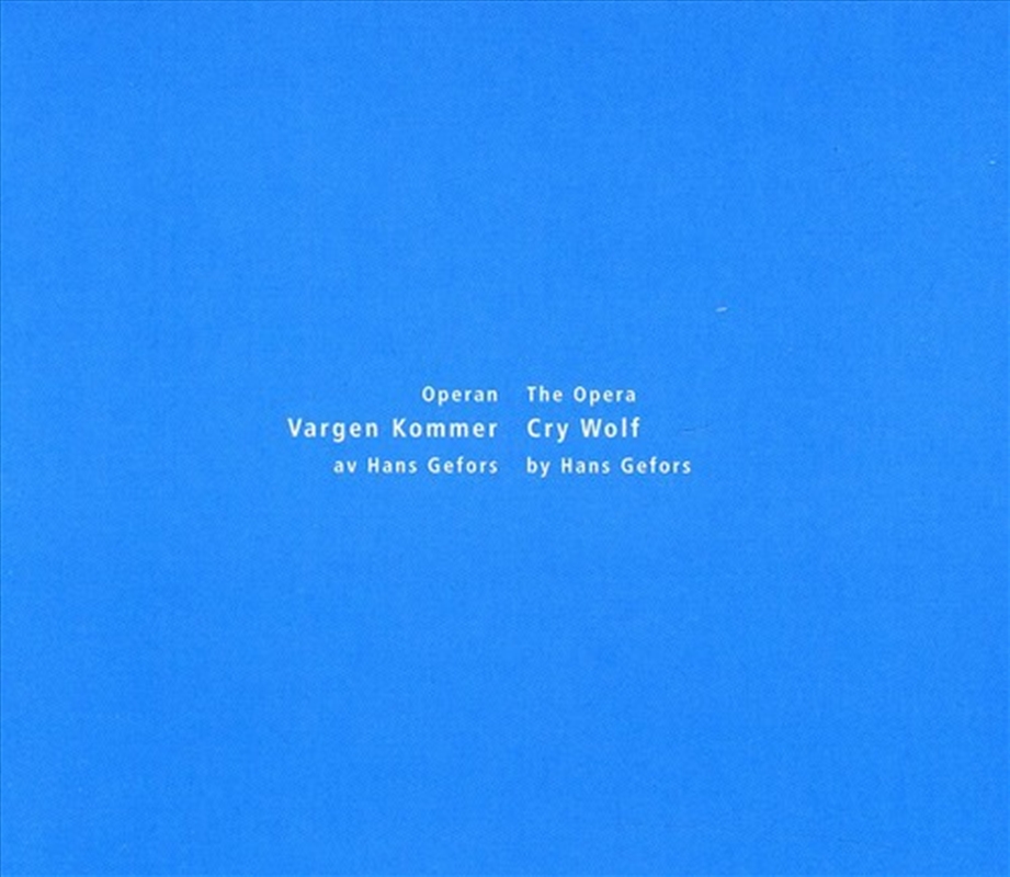 Opera Cry Wolf/Product Detail/Classical