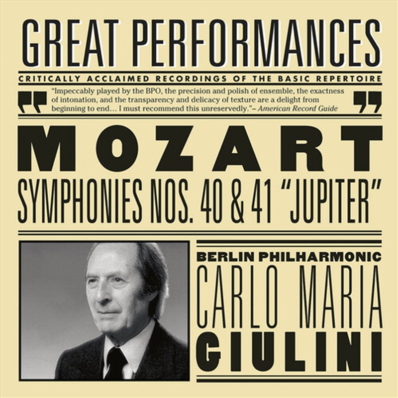 Symphony 40 & 41: Jupiter/Product Detail/Classical