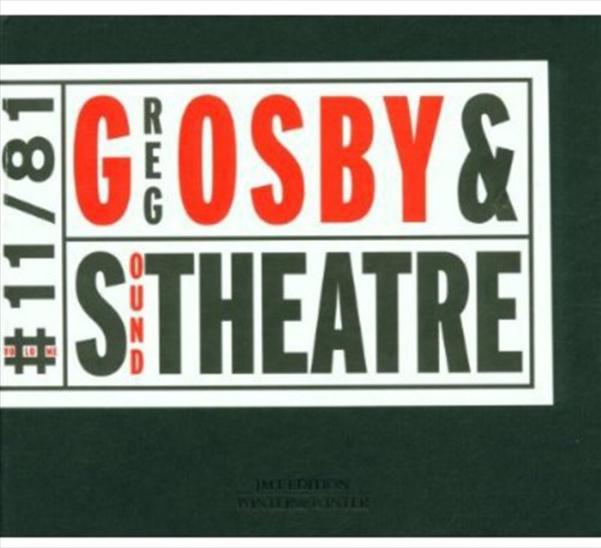 Greg Osby & Sound Theatre/Product Detail/Jazz