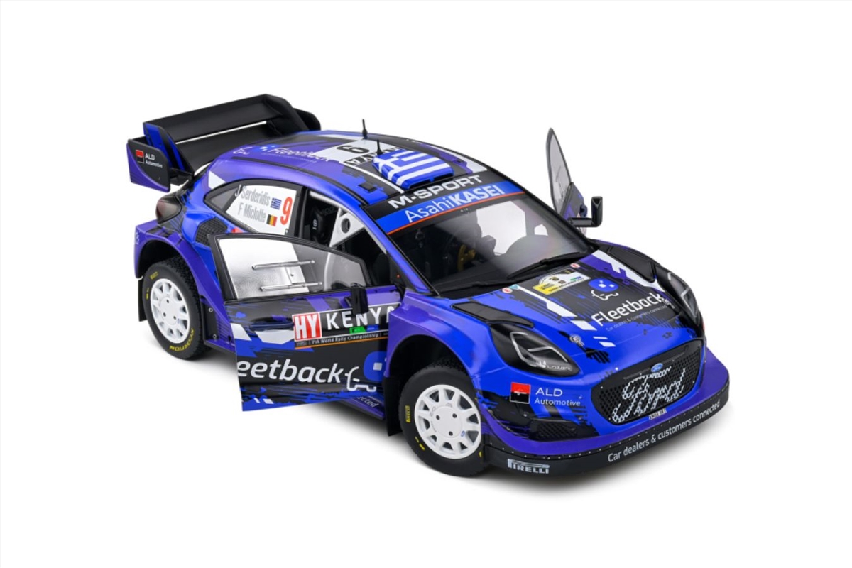 Solido Cars - 1:18 Ford Puma Rally1 Hybrid Blue #9 Serderidis /Miclotte Rally Kenya 2022/Product Detail/Figurines