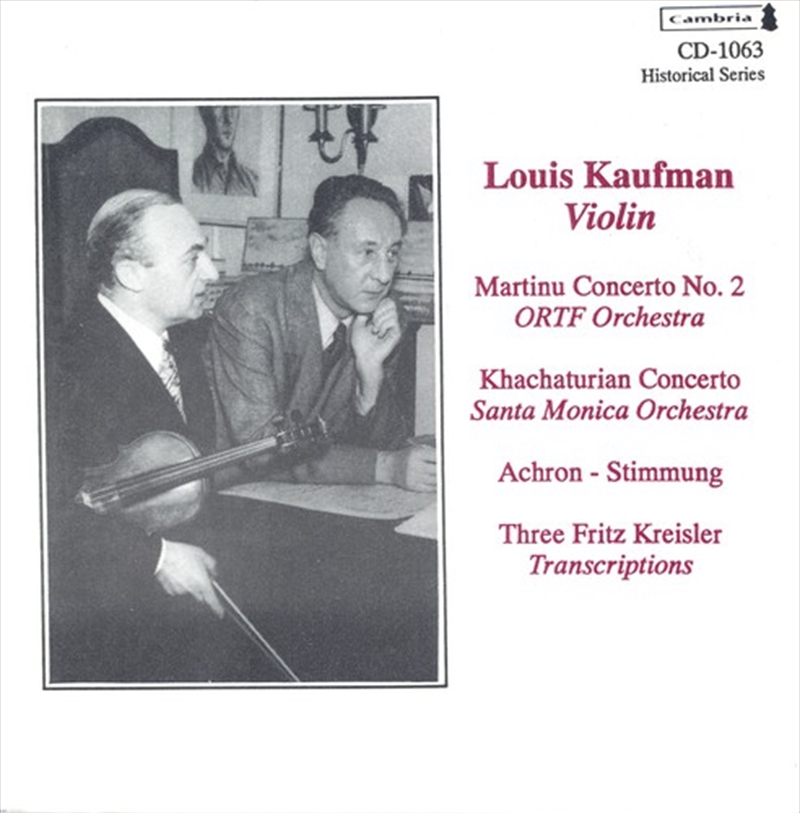 Historical Violin Recordings/Product Detail/Classical