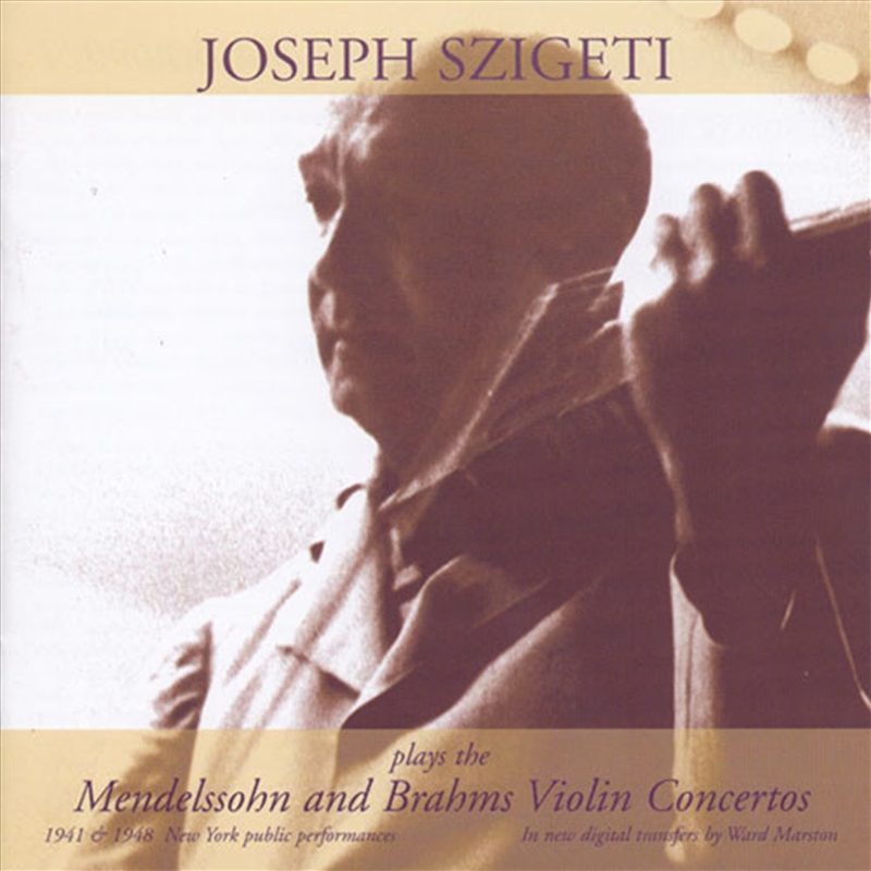 Szigeti Plays Mendelssohn & Brahms/Product Detail/Classical