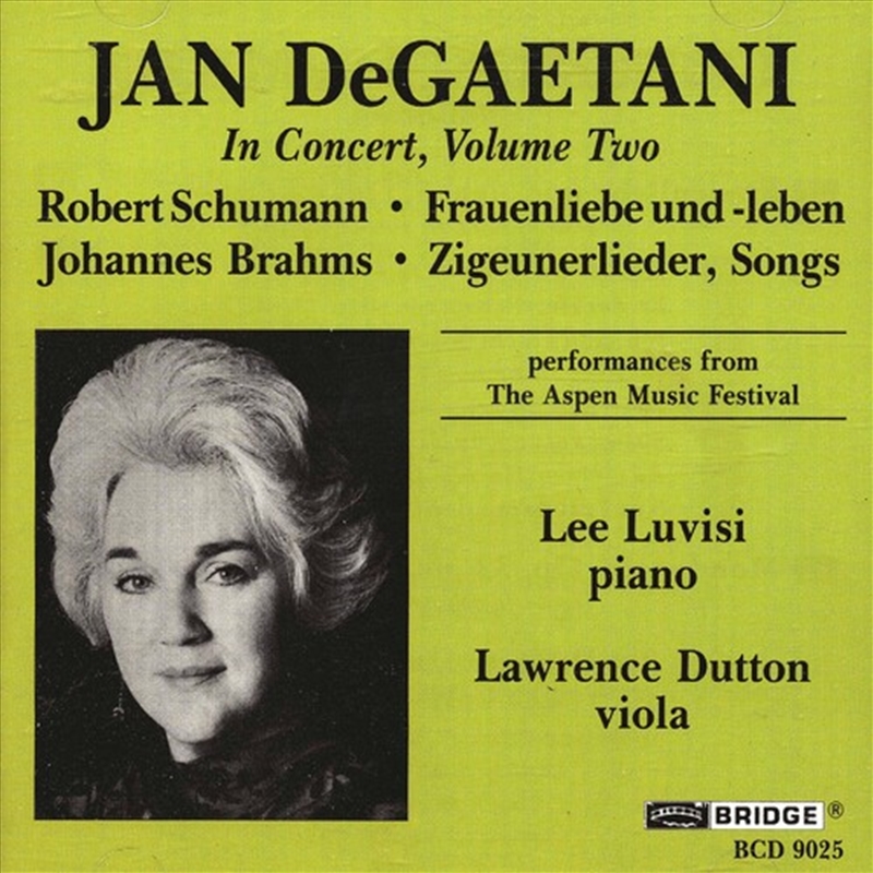 Jan Degaetani In Concert 2/Product Detail/Classical
