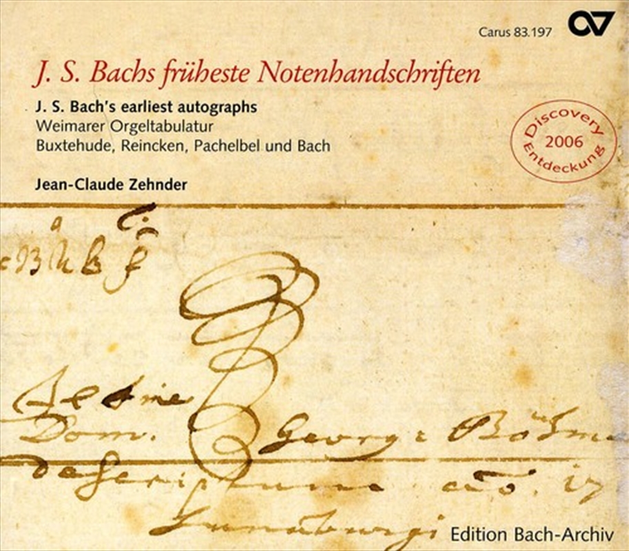 J.S. Bach Earliest Autograph/Product Detail/Classical