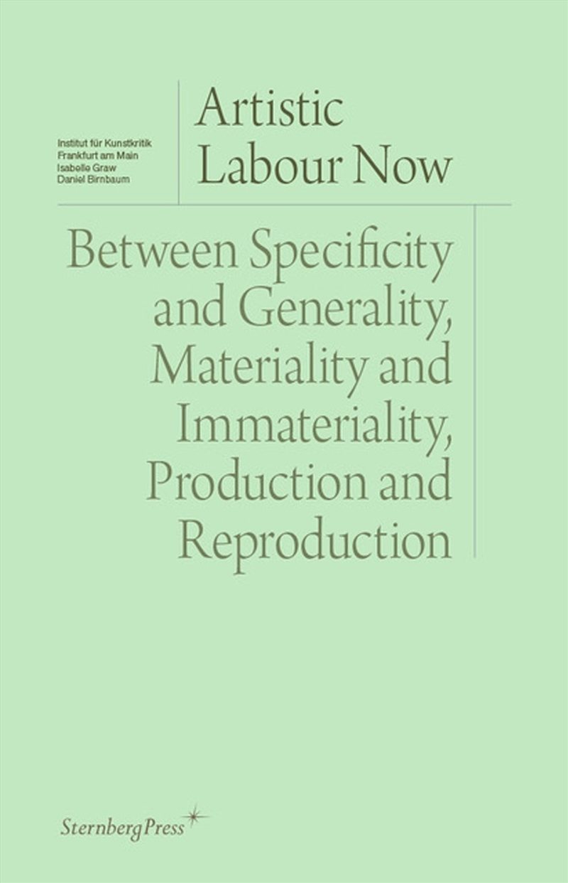 Artistic Labour Now/Product Detail/Society & Culture