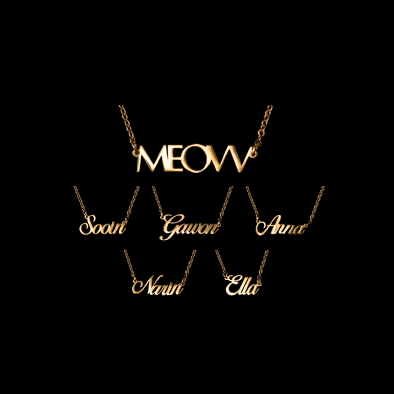 Meovv - 1st Ep Official Md Name Plate Necklace Narin/Product Detail/KPOP Merch