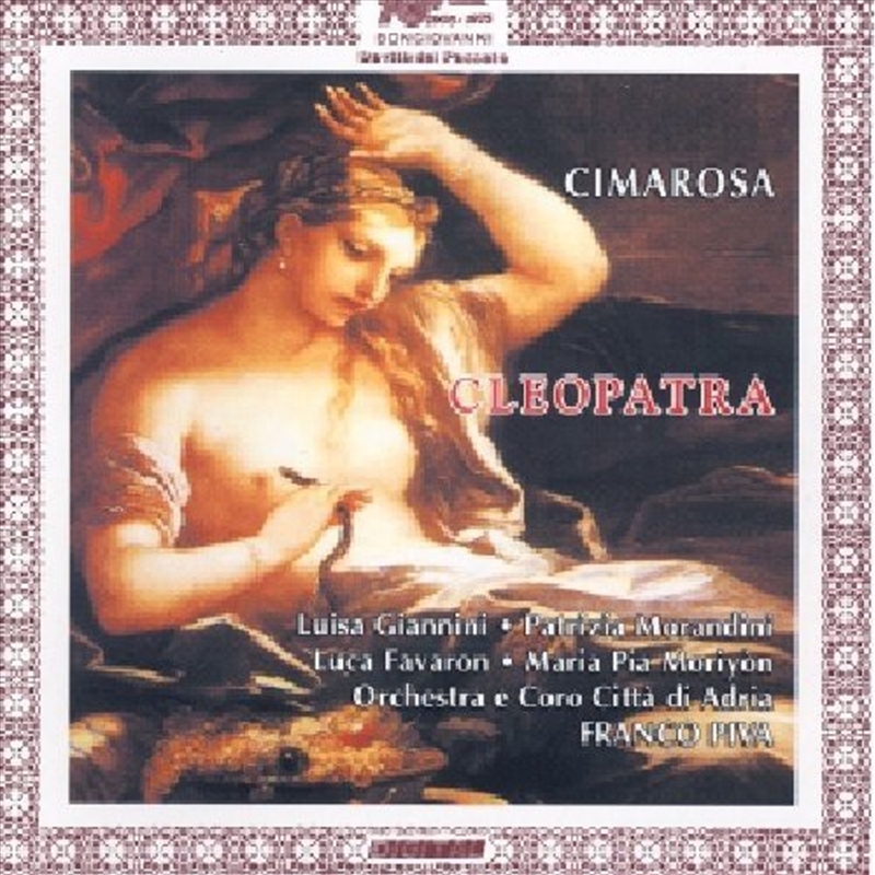 Cleopatra Opera Seria In Due Atti/Product Detail/Classical