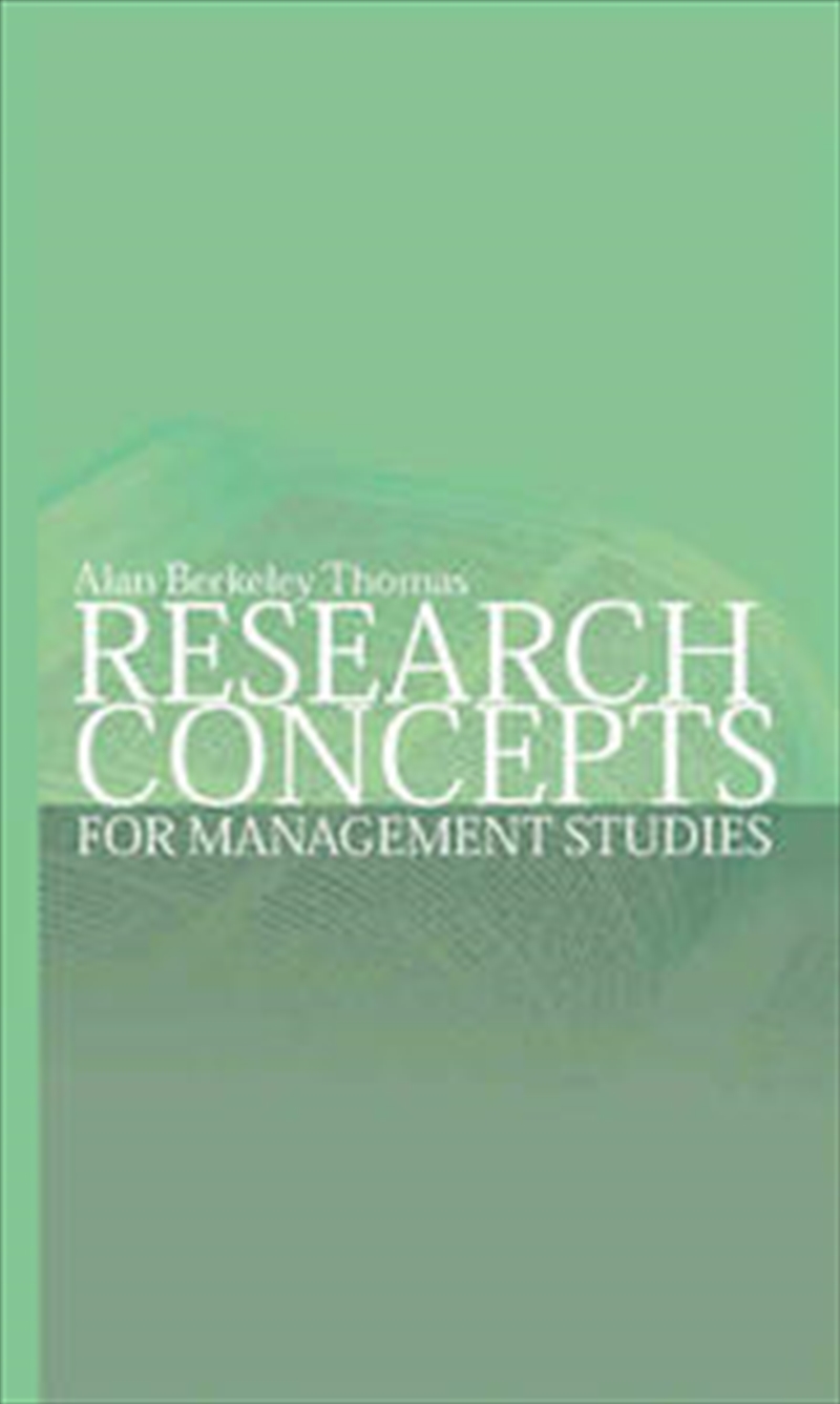 Research Concepts for Management Studies/Product Detail/Business Leadership & Management