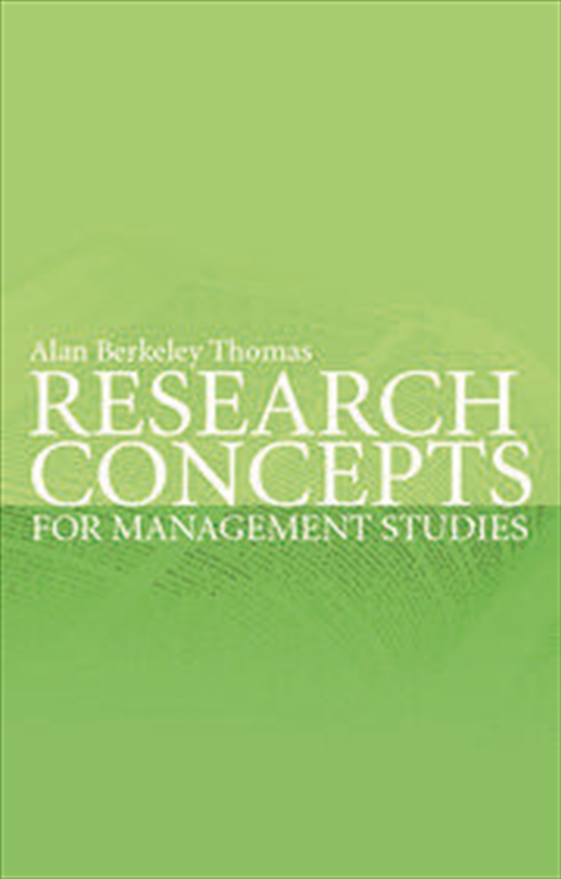Research Concepts for Management Studies/Product Detail/Business Leadership & Management