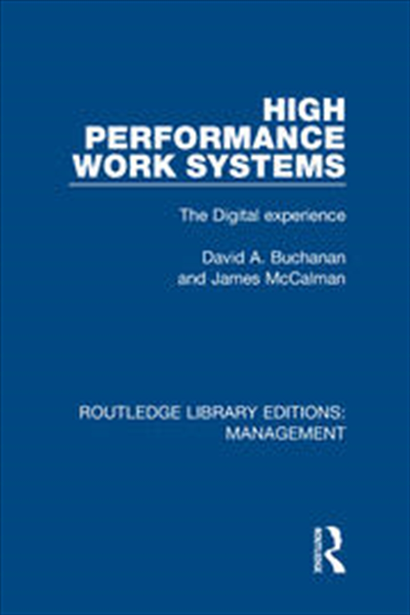 High Performance Work Systems/Product Detail/Business Leadership & Management