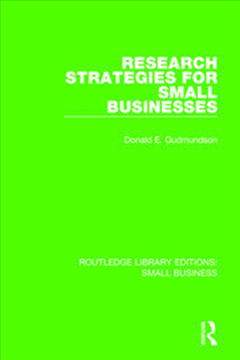 Research Strategies for Small Businesses/Product Detail/Business Leadership & Management