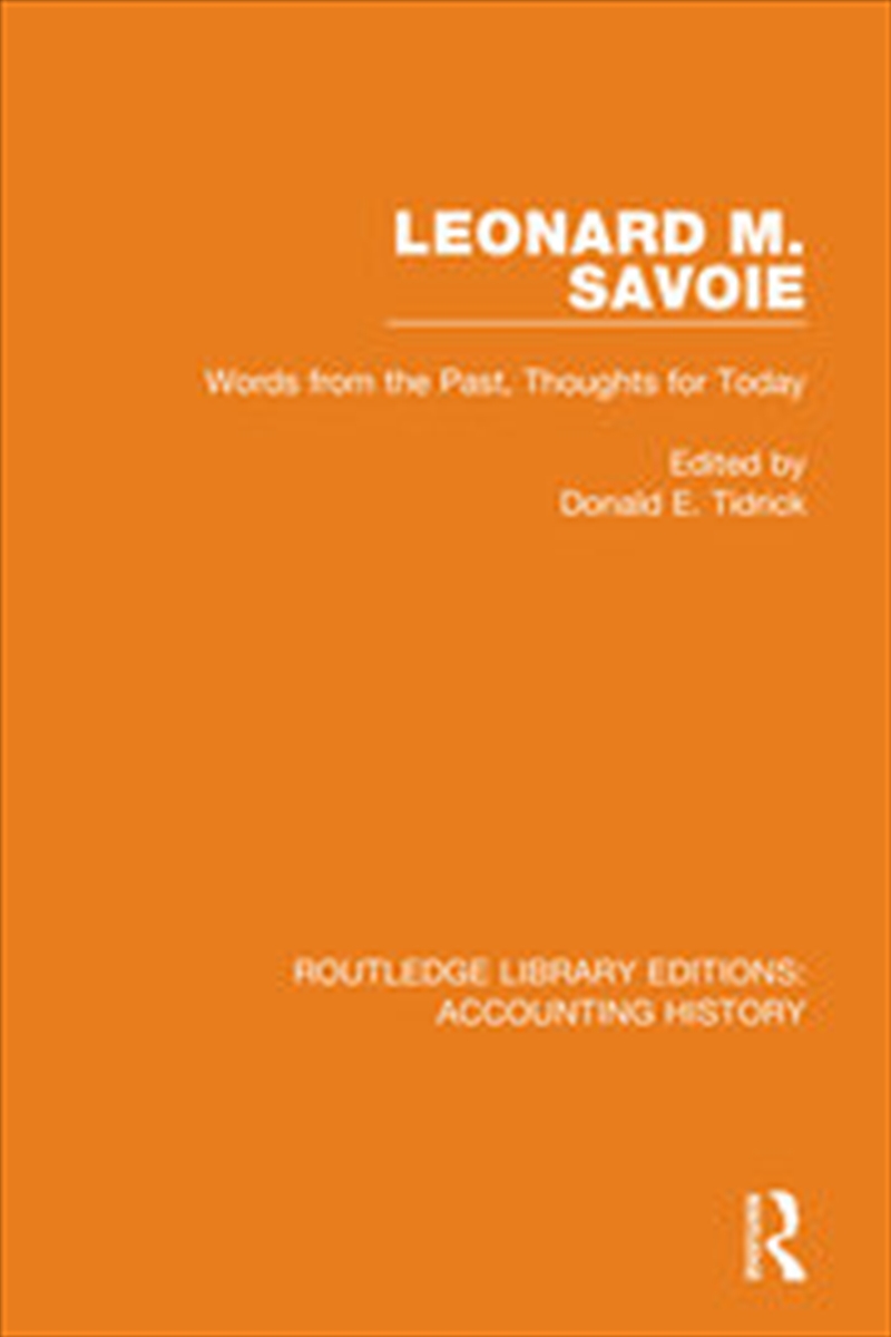 Leonard M. Savoie/Product Detail/Accounting & Finance
