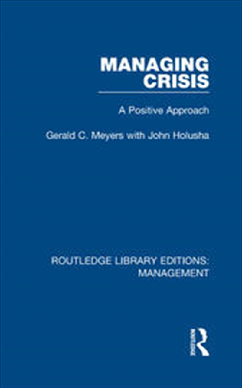 Managing Crisis/Product Detail/Business Leadership & Management