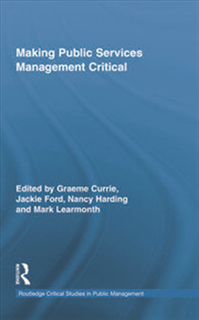 Making Public Services Management Critical/Product Detail/Business Leadership & Management