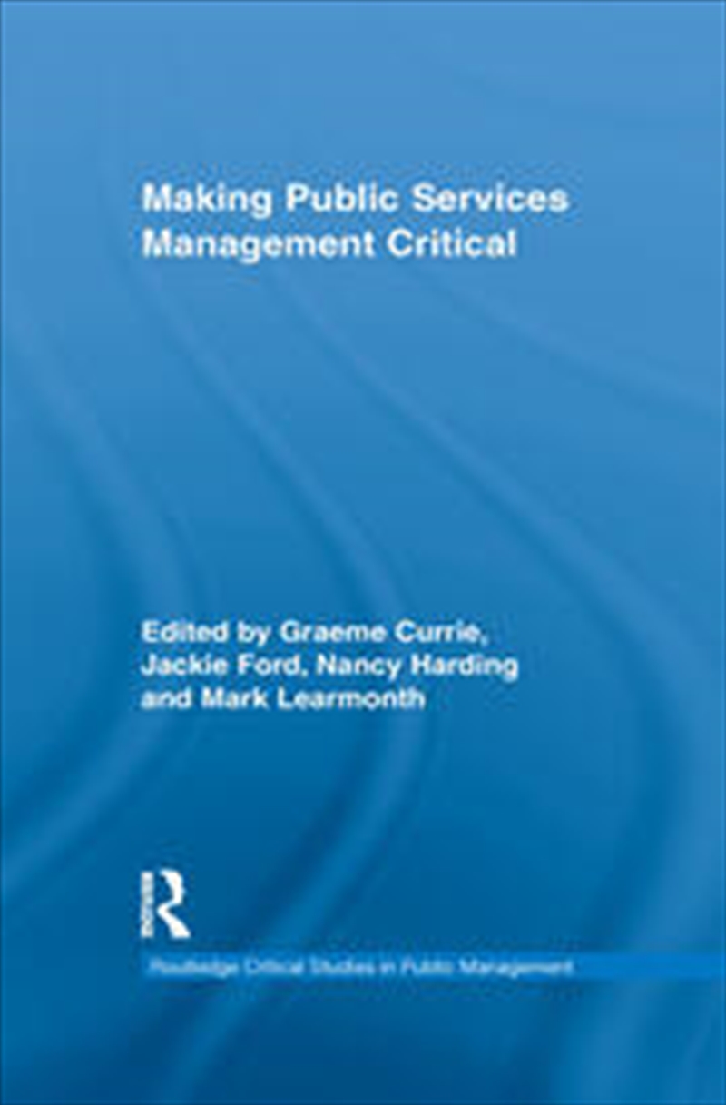 Making Public Services Management Critical/Product Detail/Business Leadership & Management