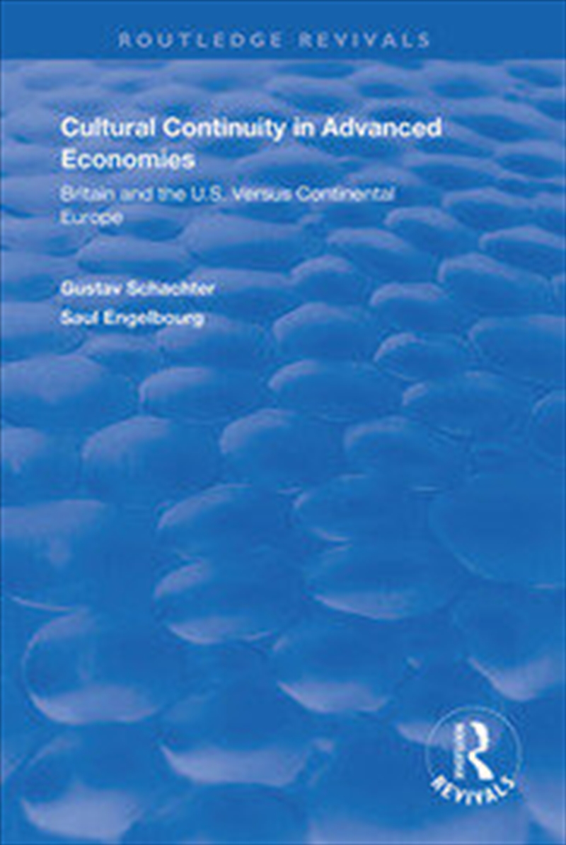 Cultural Continuity in Advanced Economies/Product Detail/Society & Culture