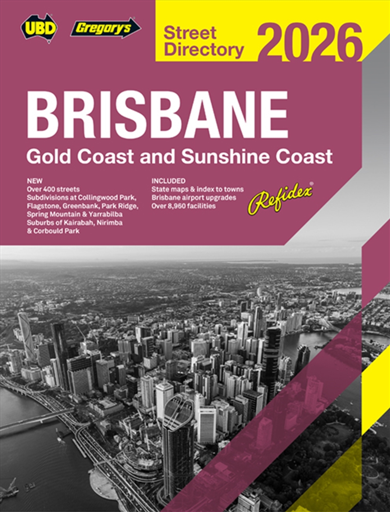 Brisbane refidex Street Directory 2026 70th edition/Product Detail/Travel & Holidays