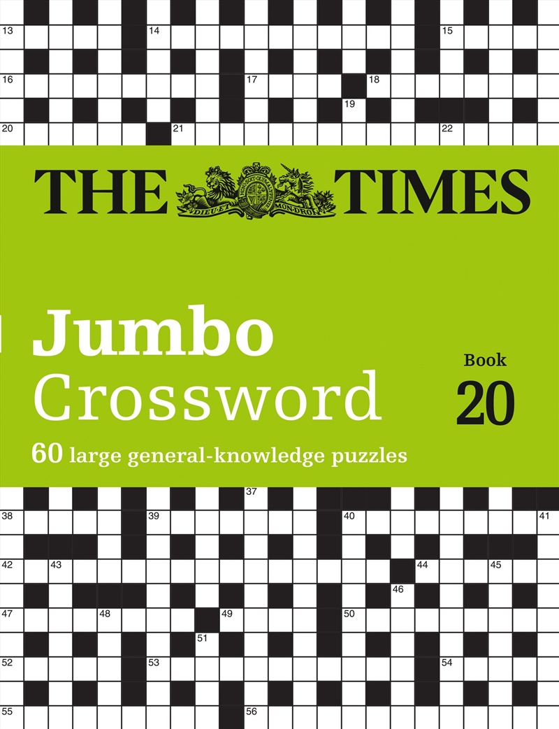 The Times 2 Jumbo Crossword Book 20: 60 Large General-Knowledge Crossword Puzzles (the Times Crosswo/Product Detail/Adults Activity Books