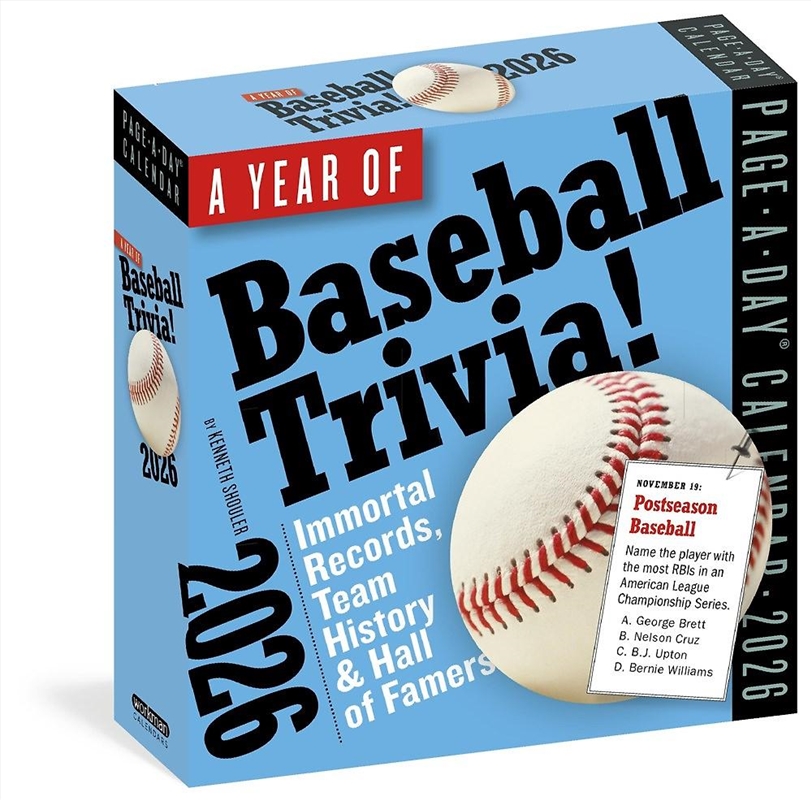 Year of Baseball Trivia Page-A-Day  Calendar 2026/Product Detail/Calendars & Diaries